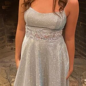 City Vibe Shimmering Ball Gown (light blue)